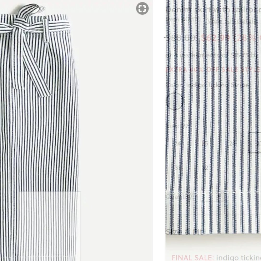 J Crew denim pencil skirt, sz 32